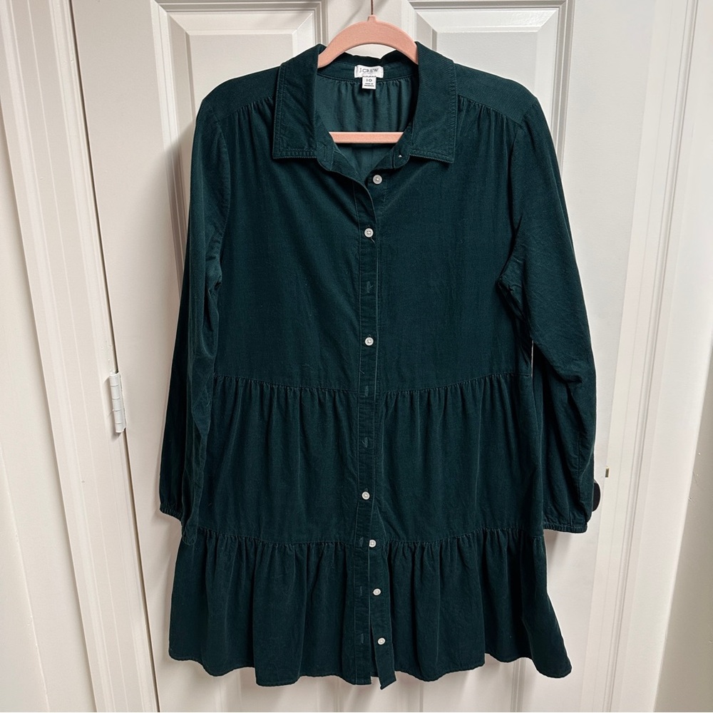J. Crew Teal Corduroy Dress
